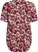 Floral blouse with short sleeves, Red, Packshot image number 1