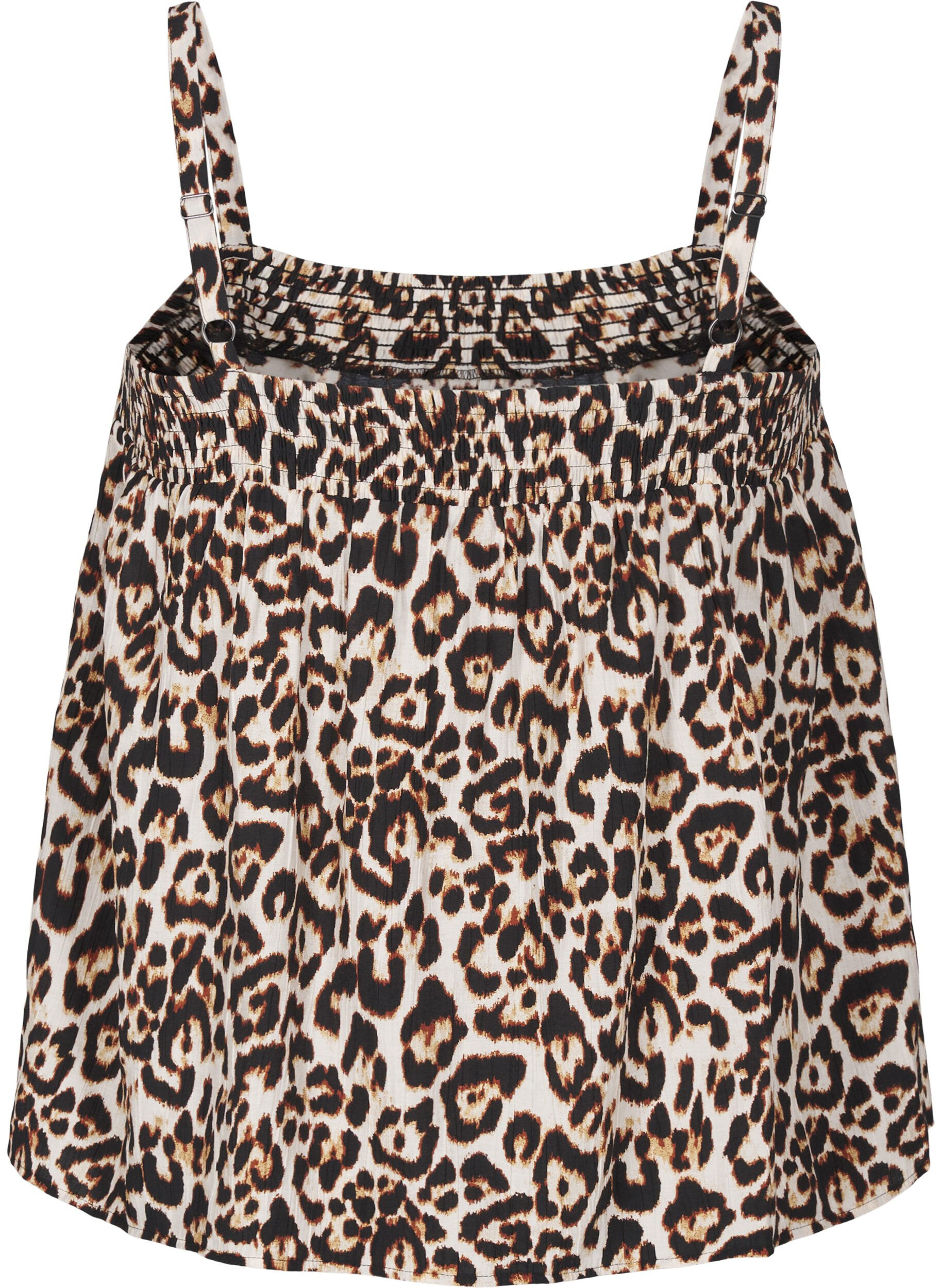 Zizzifashion Viscose top with narrow straps, Beige, Packshot image number 1