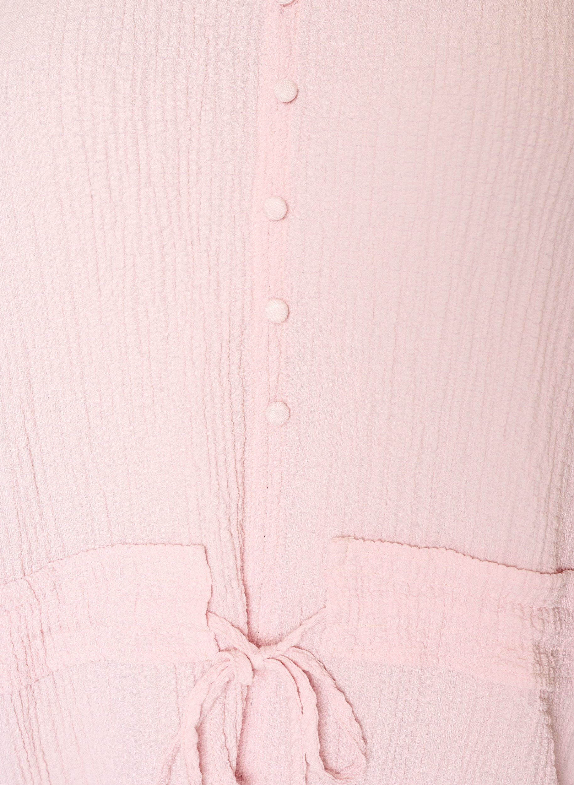 Zizzifashion Blouse with texture and a tie-waist, Pink, Packshot image number 2