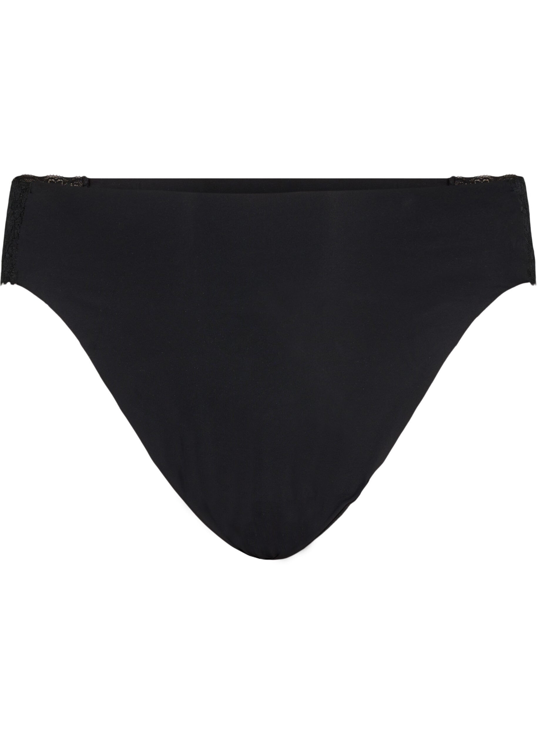 Zizzifashion 2-pack Brazilian panties with regular waist, Black, Packshot image number 2