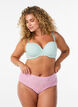 Moulded microfibre bra with a dobby texture, Green, Model image number 1