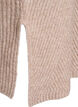 Short knitted dress with a turtleneck and ribbed texture, Beige, Packshot image number 3