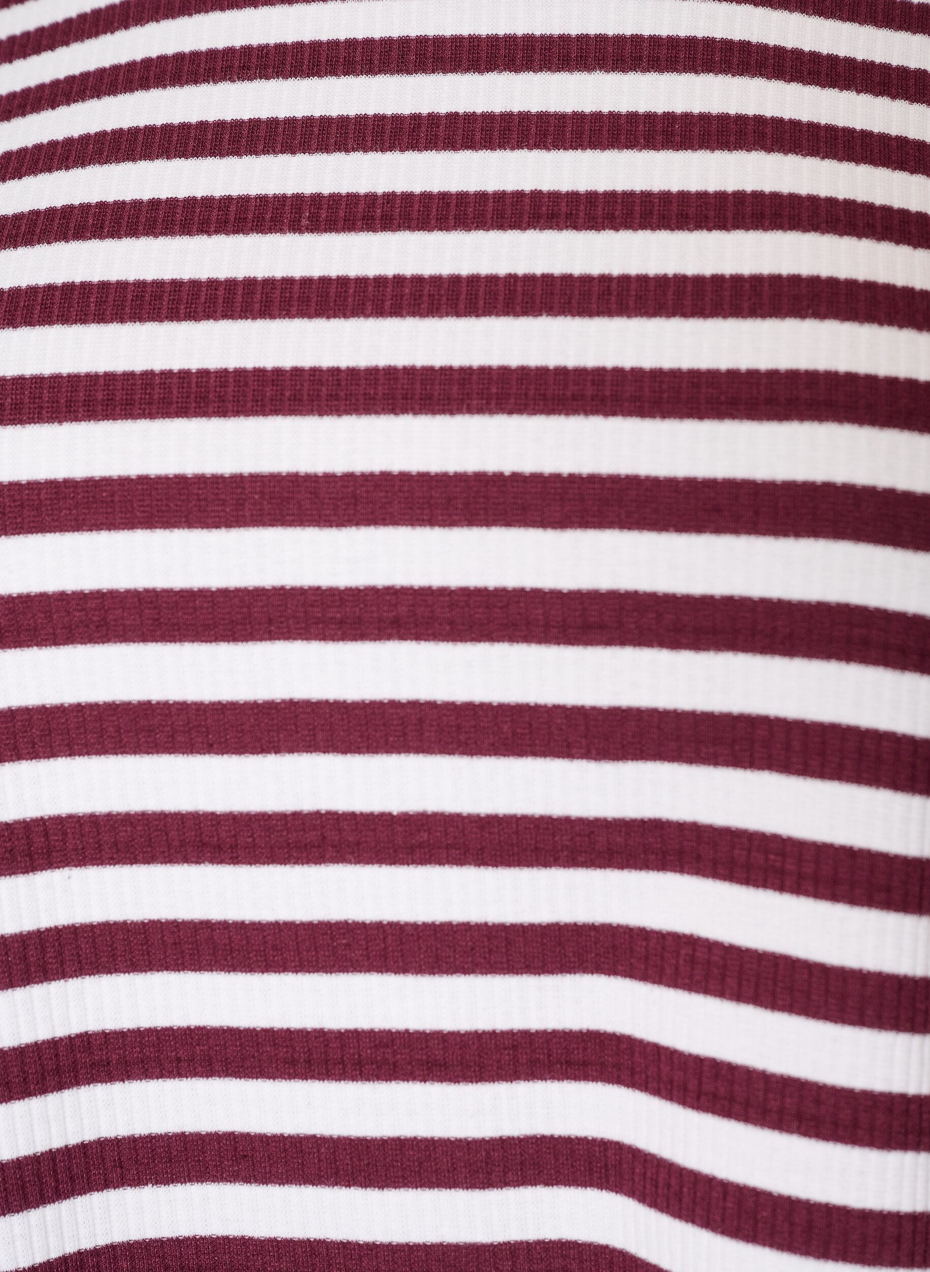 ZizzifashionLong-sleeved night top in ribbed jersey with stripes, Red, Packshot image number 2
