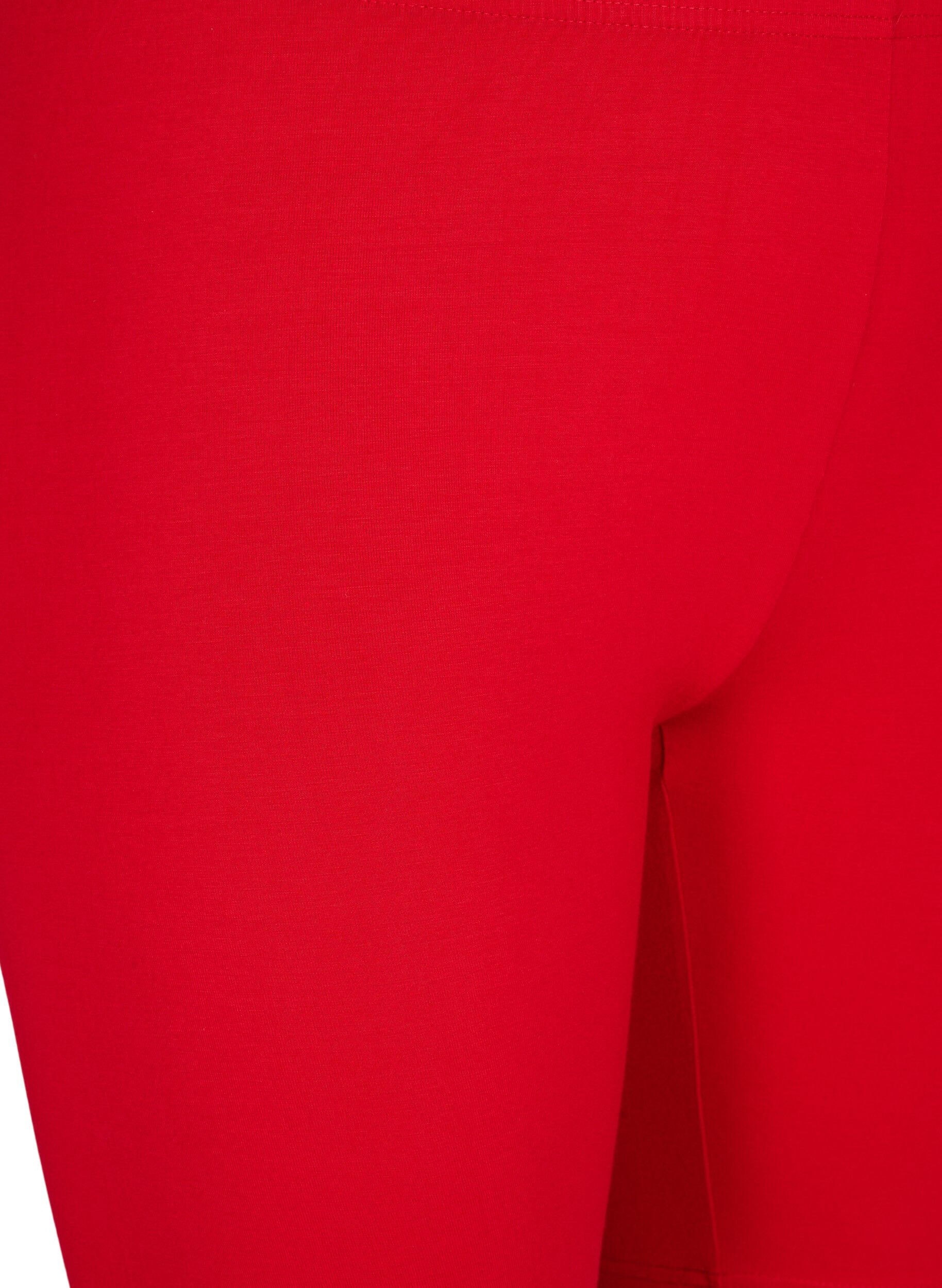 Zizzifashion Plain-coloured basic bike shorts, Red, Packshot image number 2