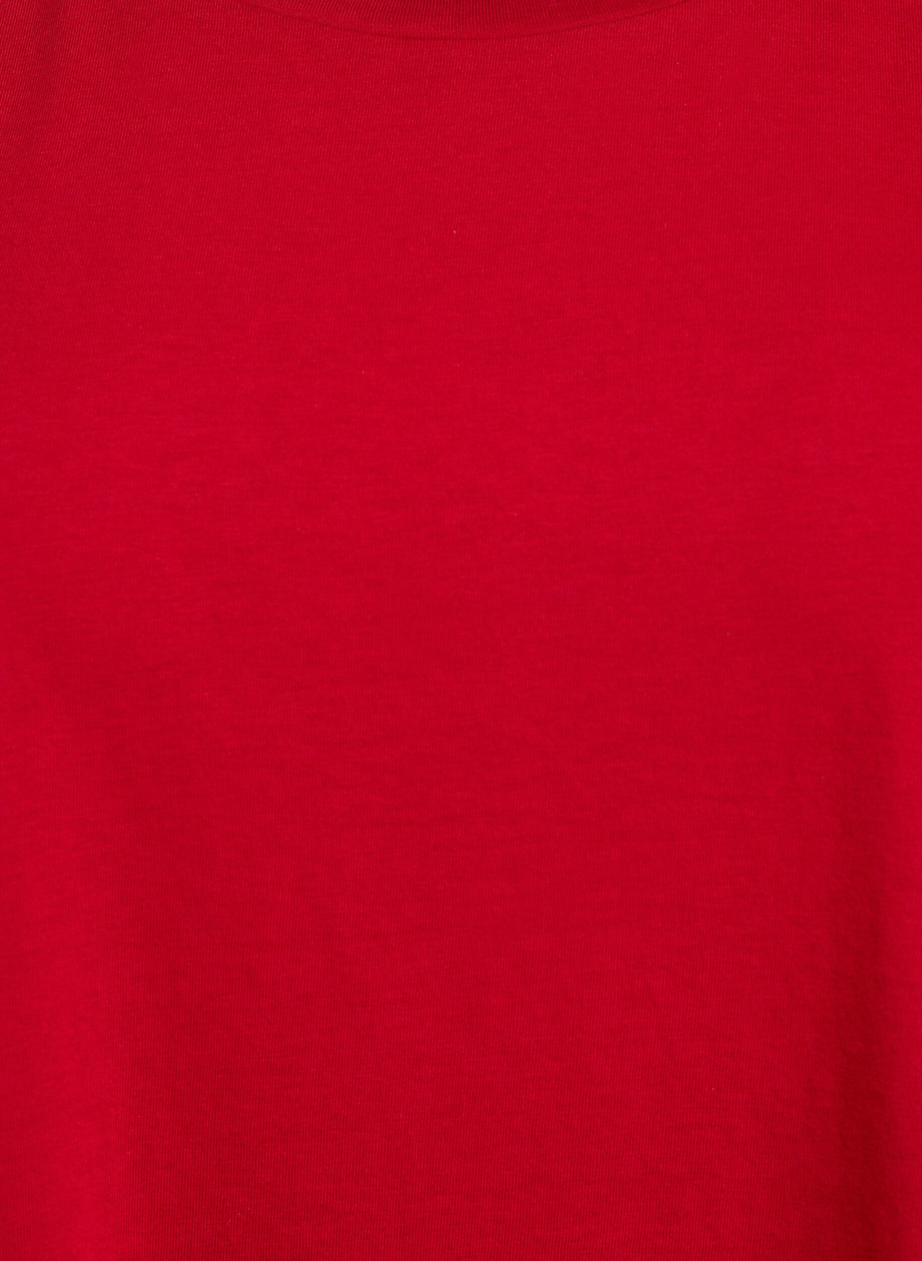 ZizzifashionShort sleeve cotton blend T-shirt, Red, Packshot image number 2
