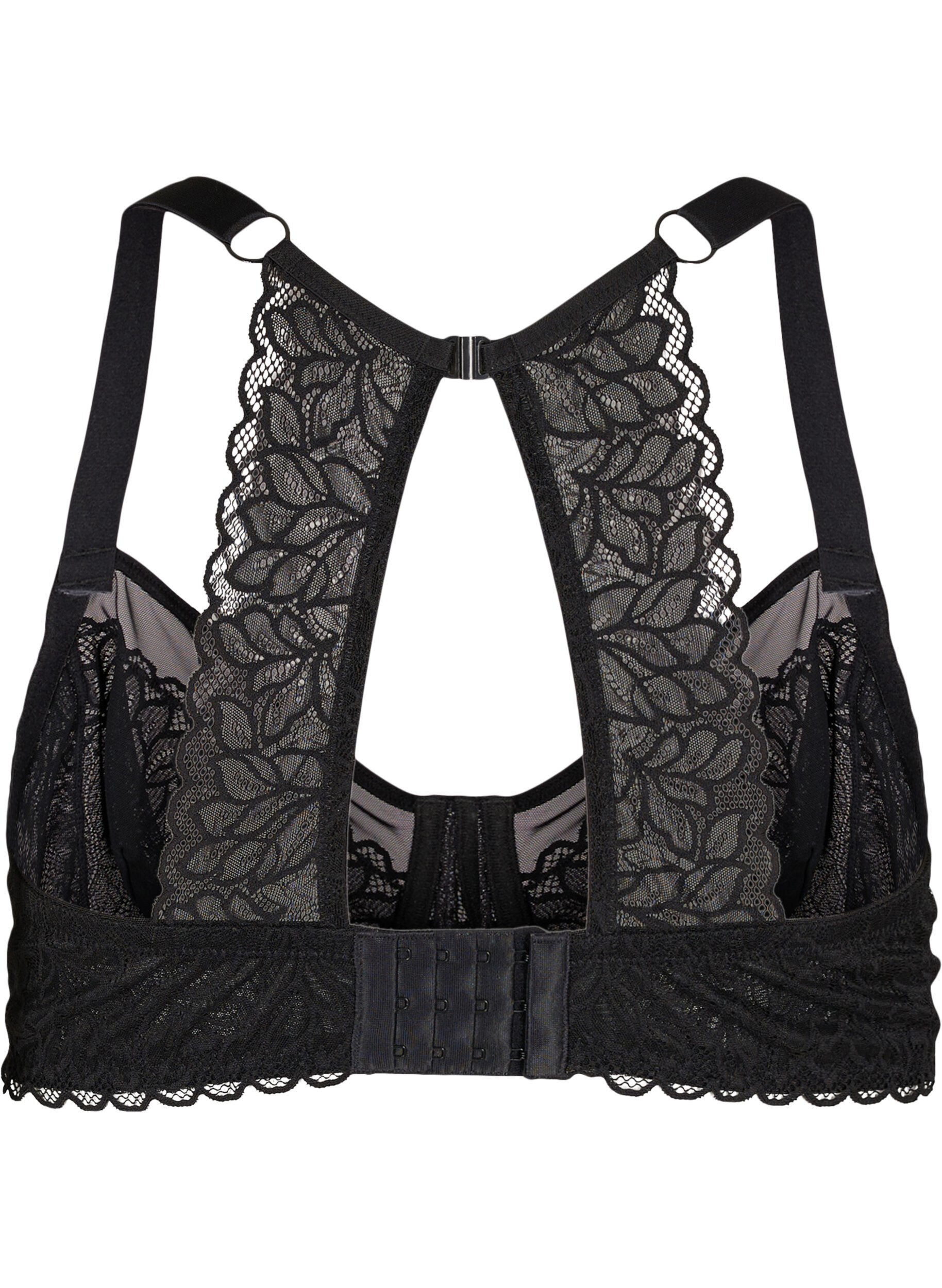 Zizzifashion Bra with lace and underwire, Black, Packshot image number 1
