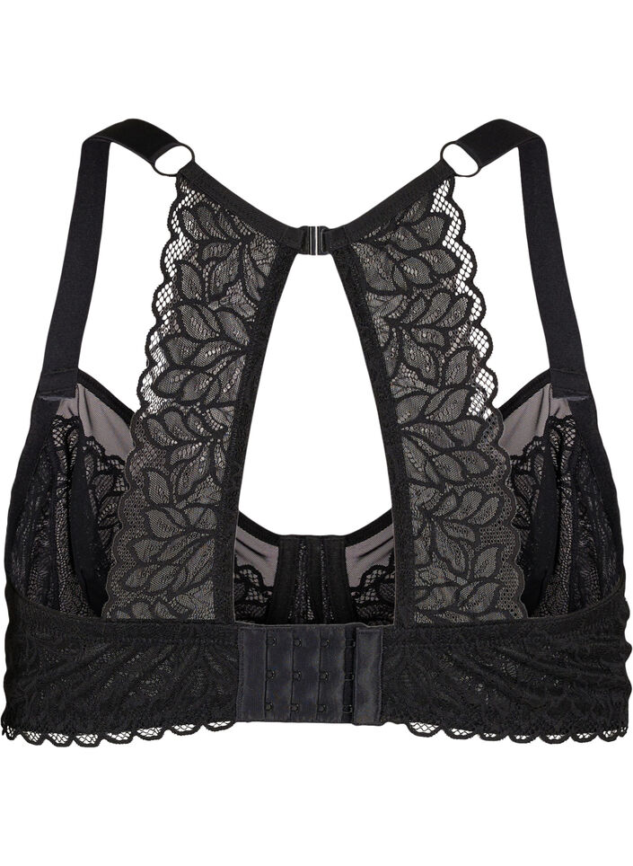 Bra with lace and underwire, Black, Packshot image number 1