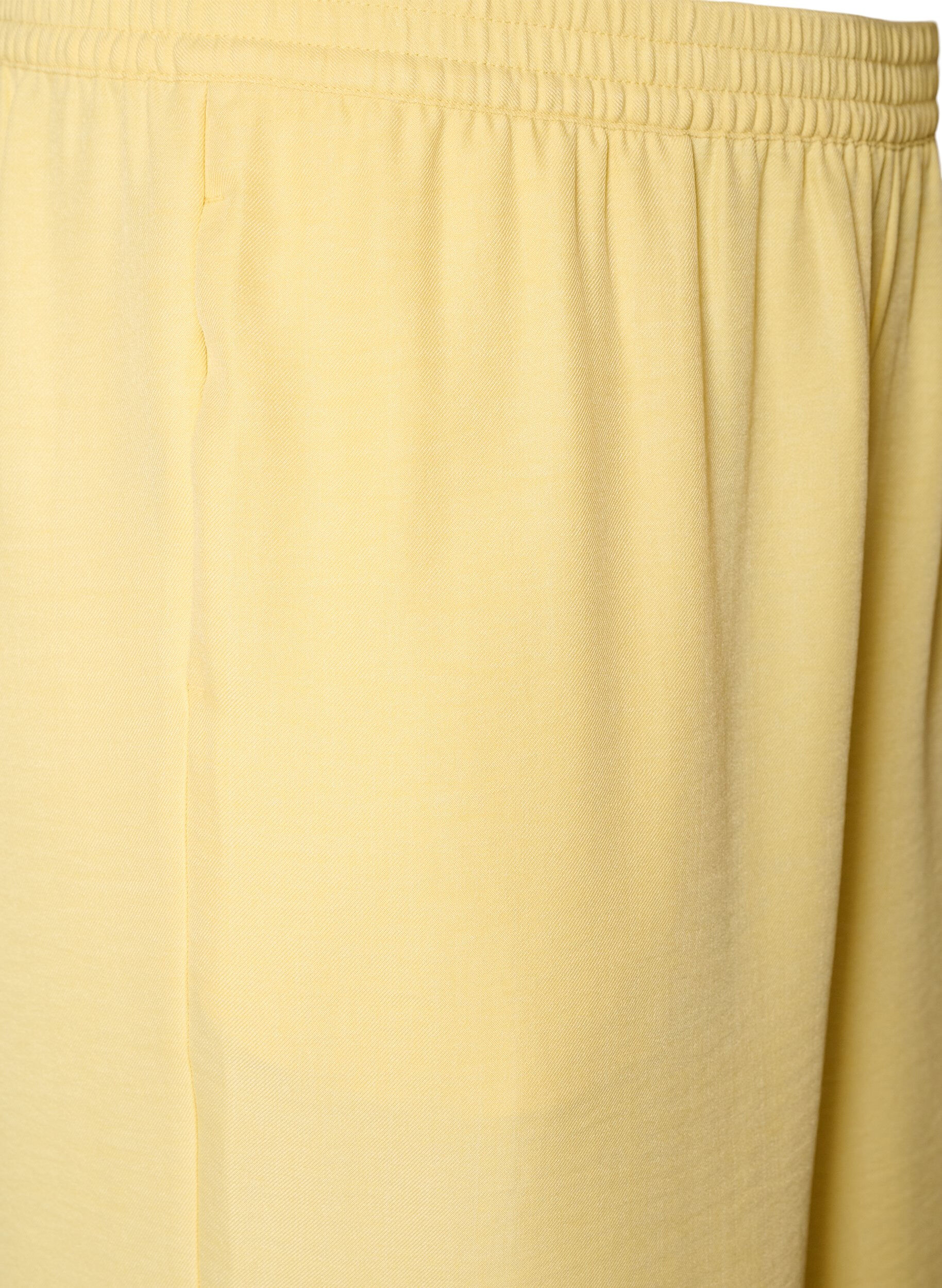 Zizzifashion Loose trousers with elasticated waistband and pockets, Yellow, Packshot image number 2