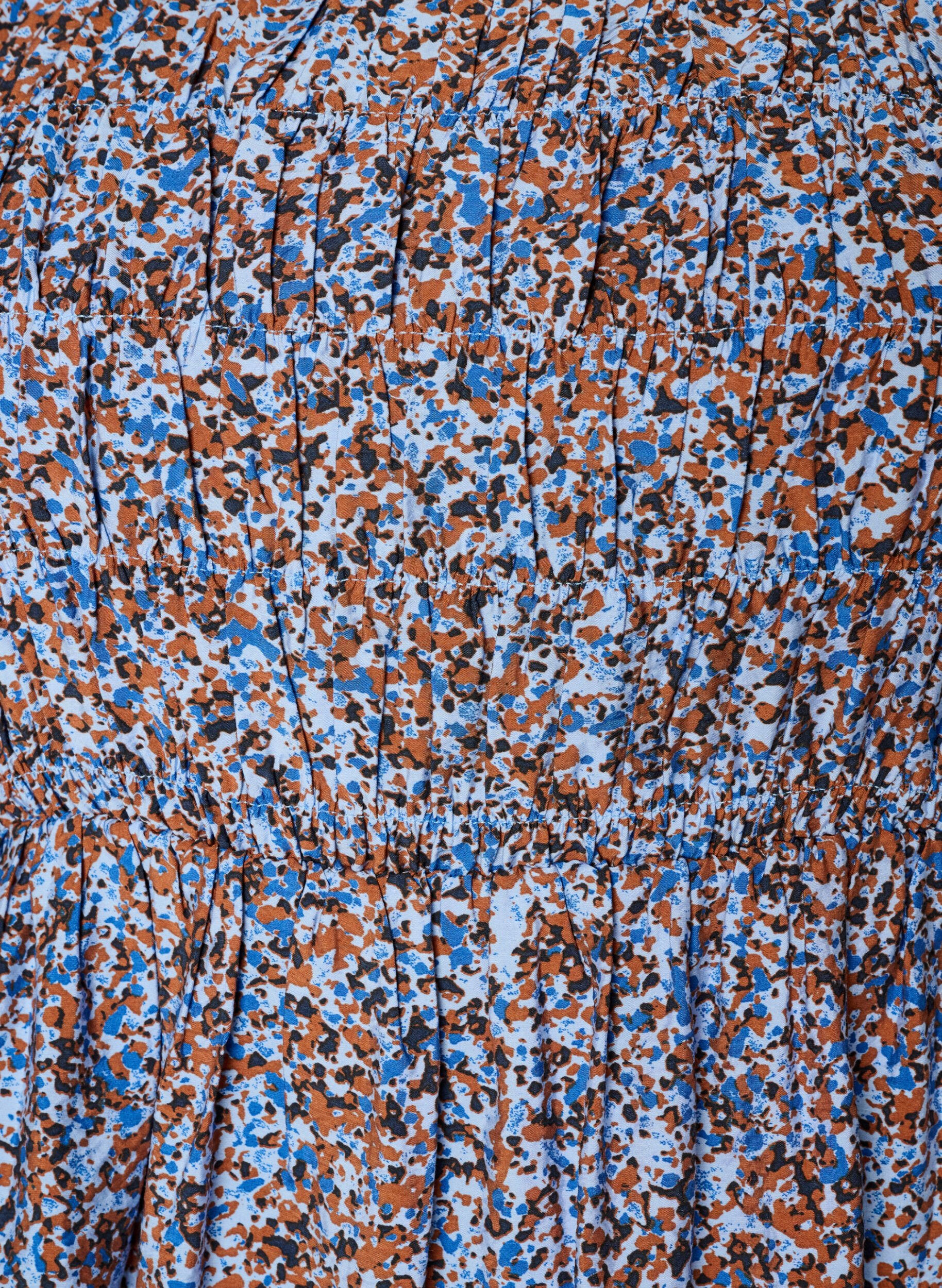 ZizzifashionBlouse with smock and square neckline, Light Blue, Packshot image number 2