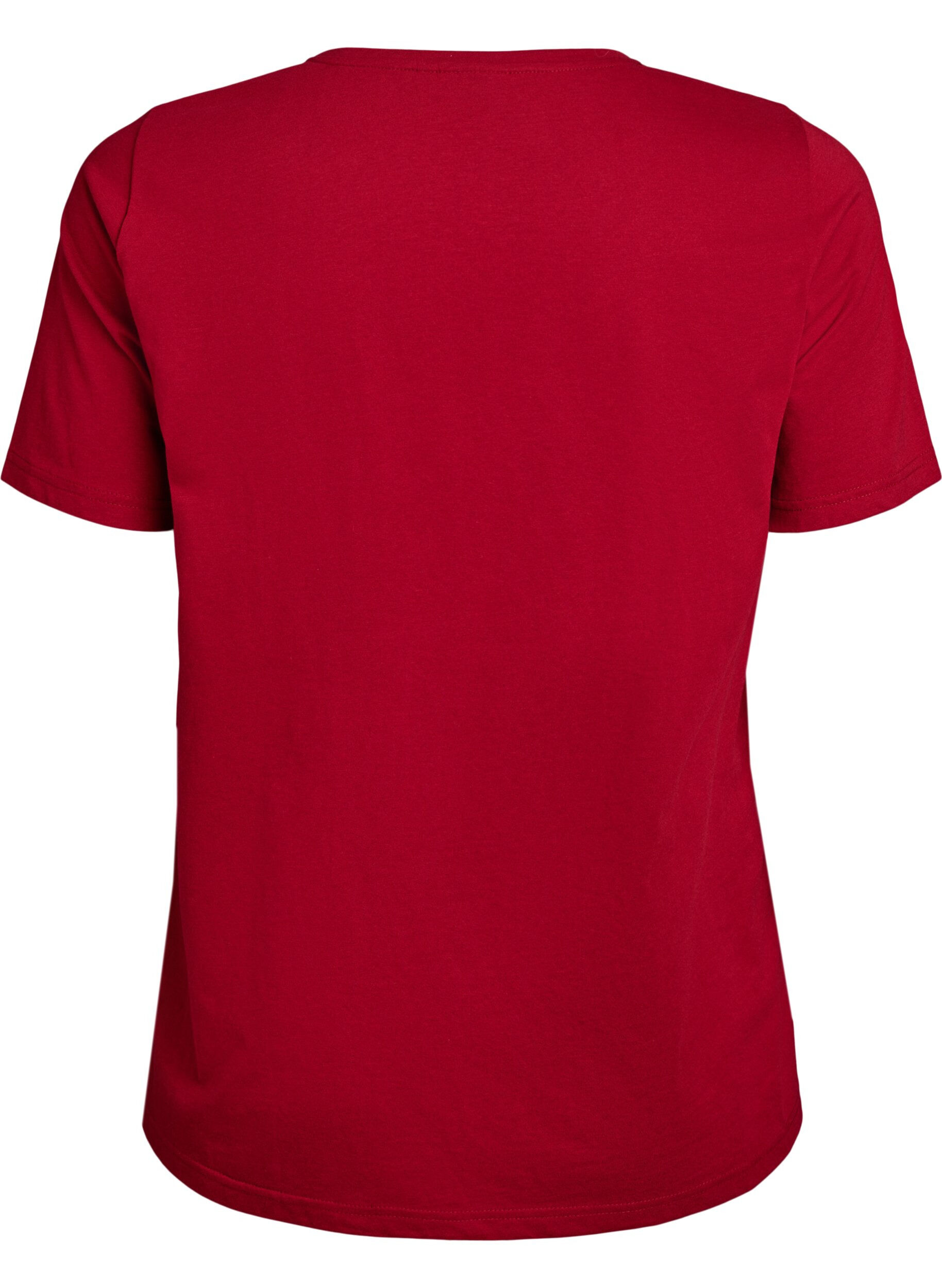 Zizzifashion T-shirt with motif, Red, Packshot image number 1