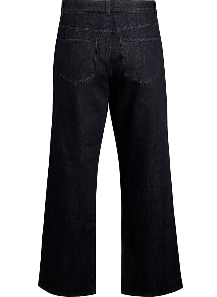 Wide fit jeans with a soft, brushed inside, Black, Packshot image number 1