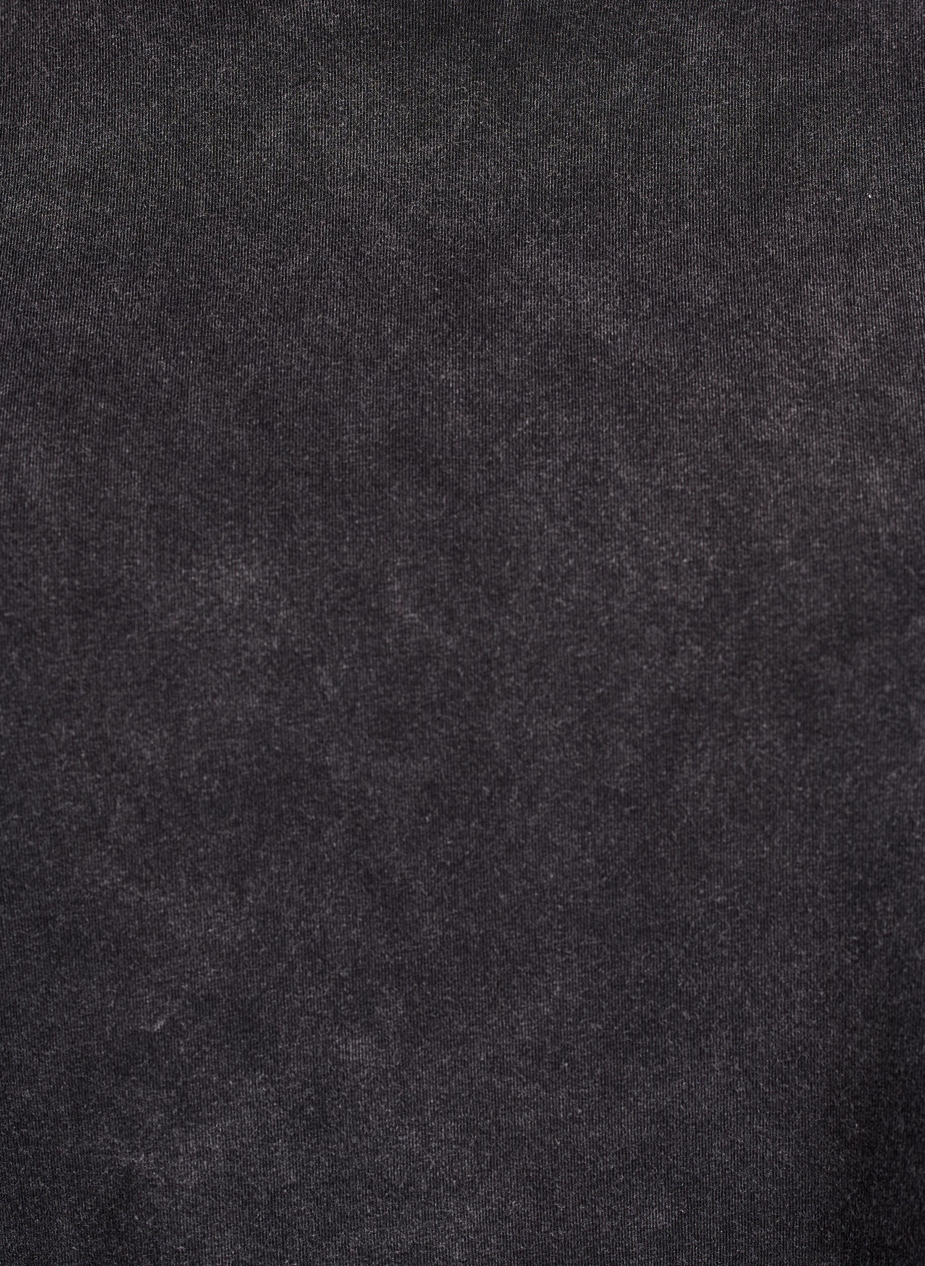 Zizzifashion Sporty cotton t-shirt with a washed effect, Black, Packshot image number 2