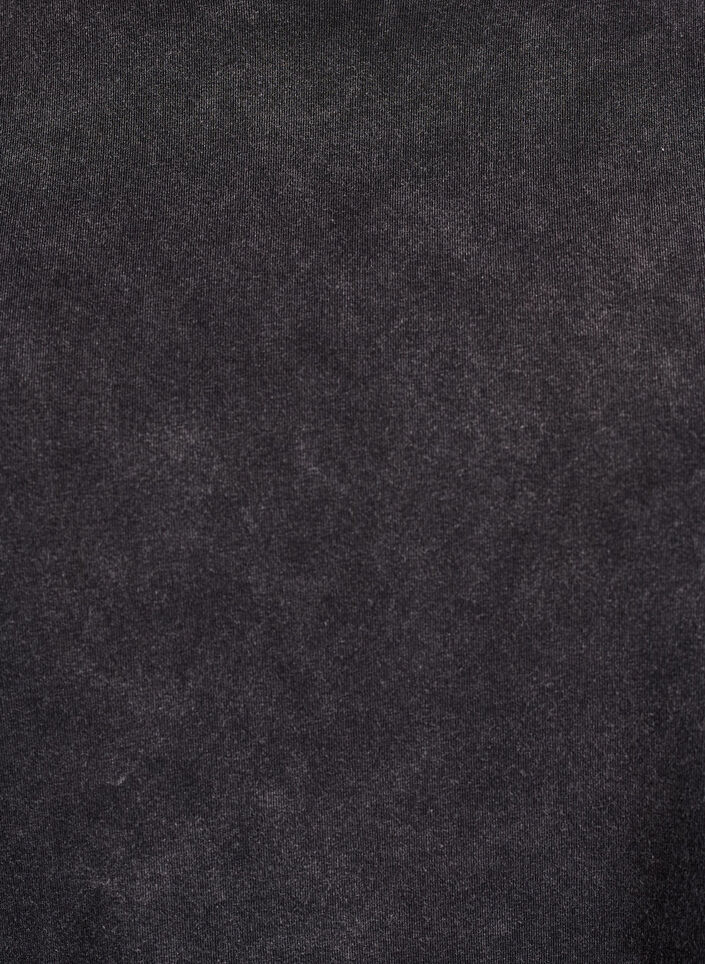 Sporty cotton t-shirt with a washed effect, Black, Packshot image number 2