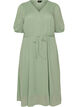 V-neck midi dress with tie fastening, Green, Packshot image number 0