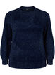 Knitted blouse with glitter thread, Blue, Packshot image number 0