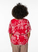 Floral chiffon blouse with an elasticated waist, Red, Model image number 2
