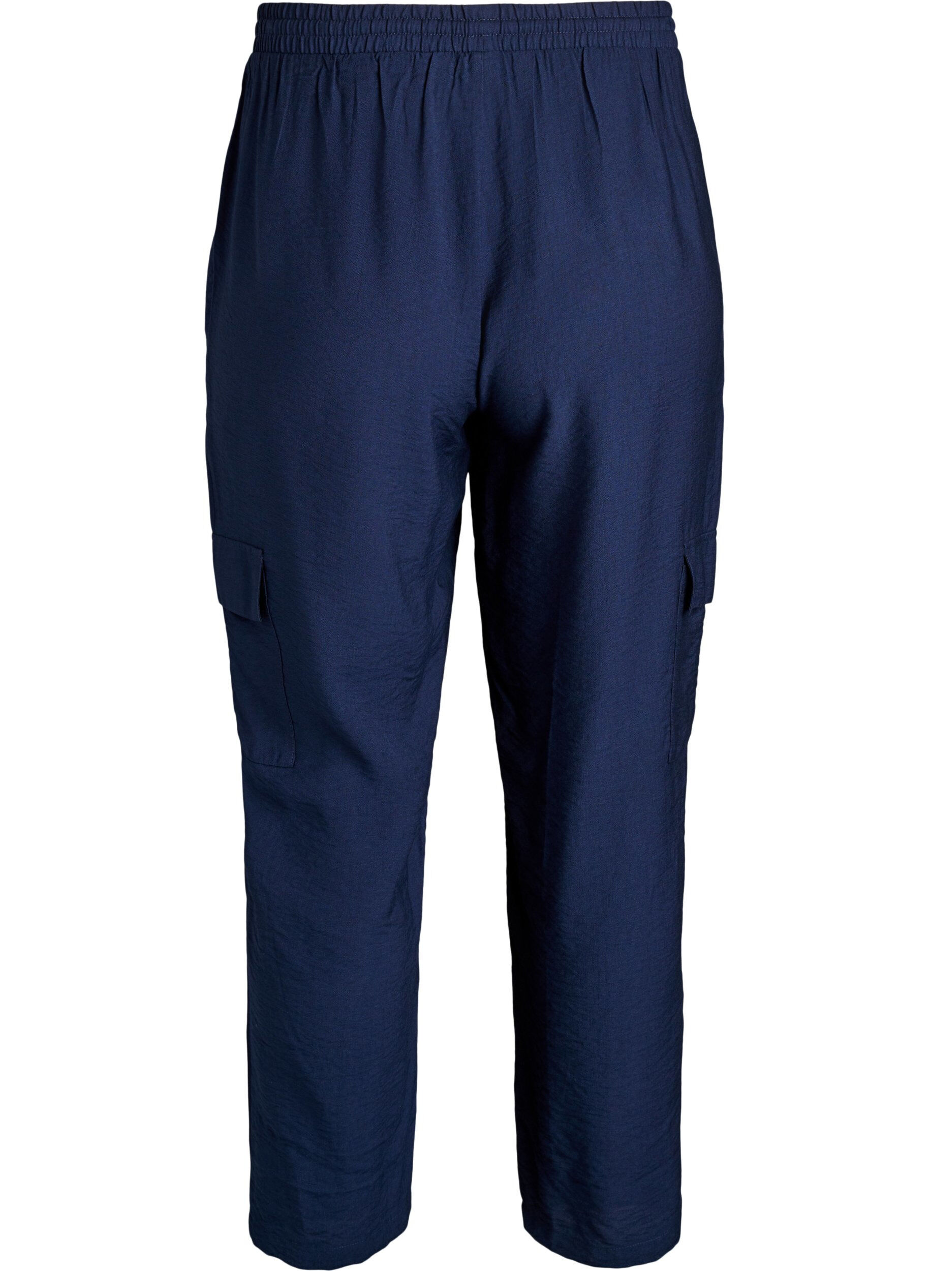 Zizzifashion High-waisted cargo trousers, Blue, Packshot image number 1