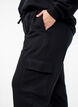 Cargo pants in soft sweat material, Black, Model image number 3