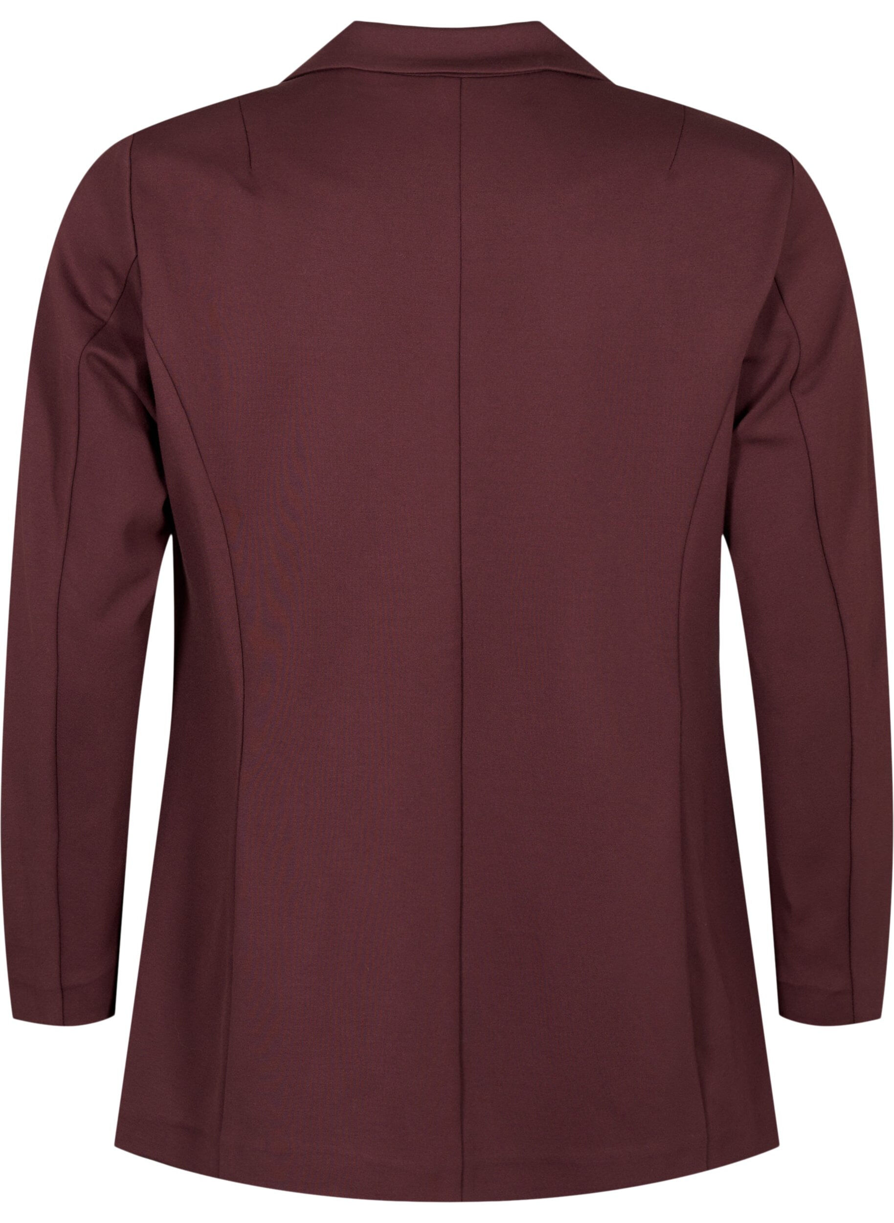 Zizzifashion Simple blazer with button closure, Dark Bordeaux, Packshot image number 1