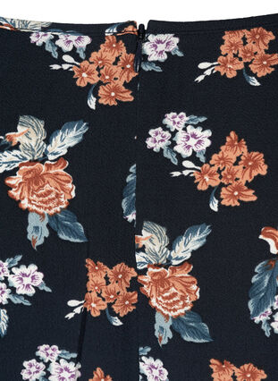 Blouse with short sleeves, Blue w. flowers , Packshot image number 3