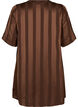 A-line dress with stripes and 1/2 sleeves, Chestnut, Packshot image number 1