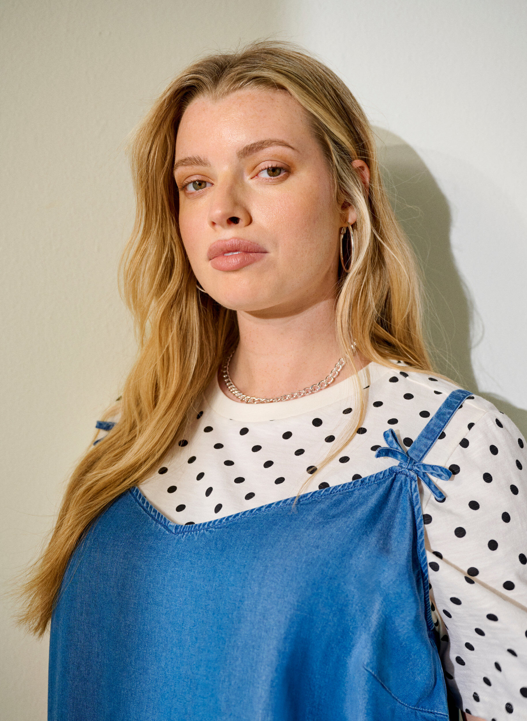 Polka dot cotton T-shirt