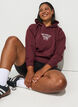 Hoodie with chest print, Red, Model image number 0