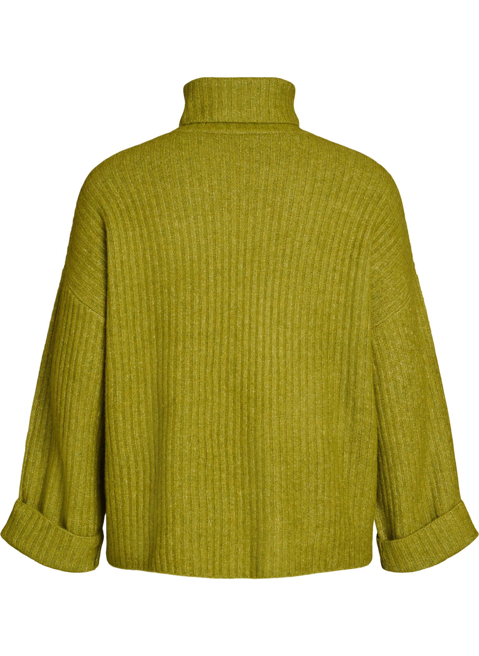 ZizzifashionKnitted top with turtleneck, Green, Packshot image number 1