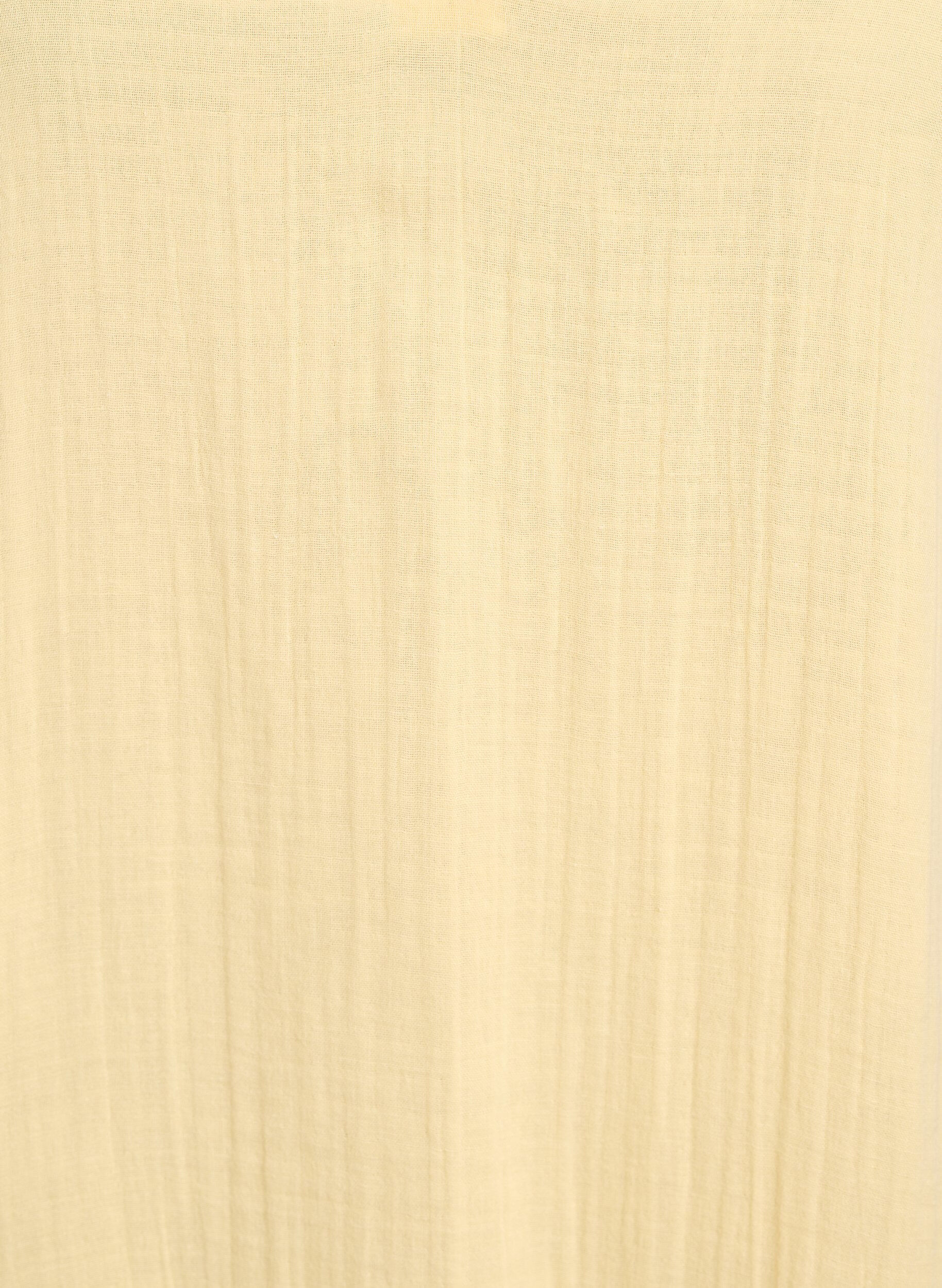 Zizzifashion Short A-line dress in cotton muslin, Yellow, Packshot image number 2