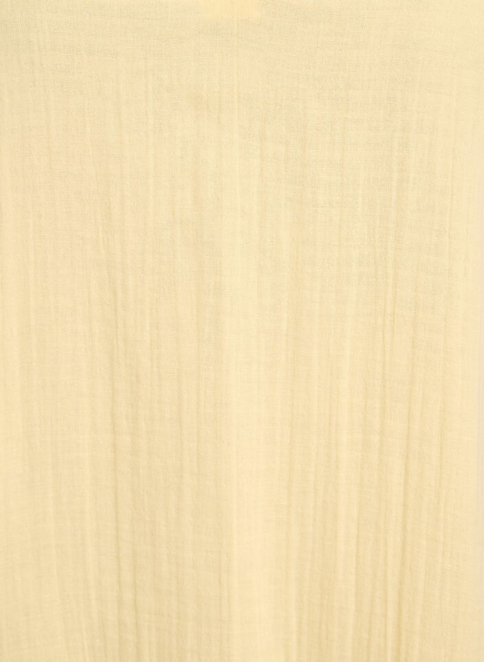 Short A-line dress in cotton muslin, Yellow, Packshot image number 2
