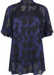 Chiffon tunic with jacquard pattern, Evening Blue, Packshot image number 0