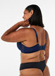 Padded lace bra with underwire, Blue, Model image number 2