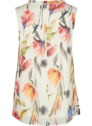 Sleeveless tunic with print and tie detail, Snow White AOP, Packshot image number 1