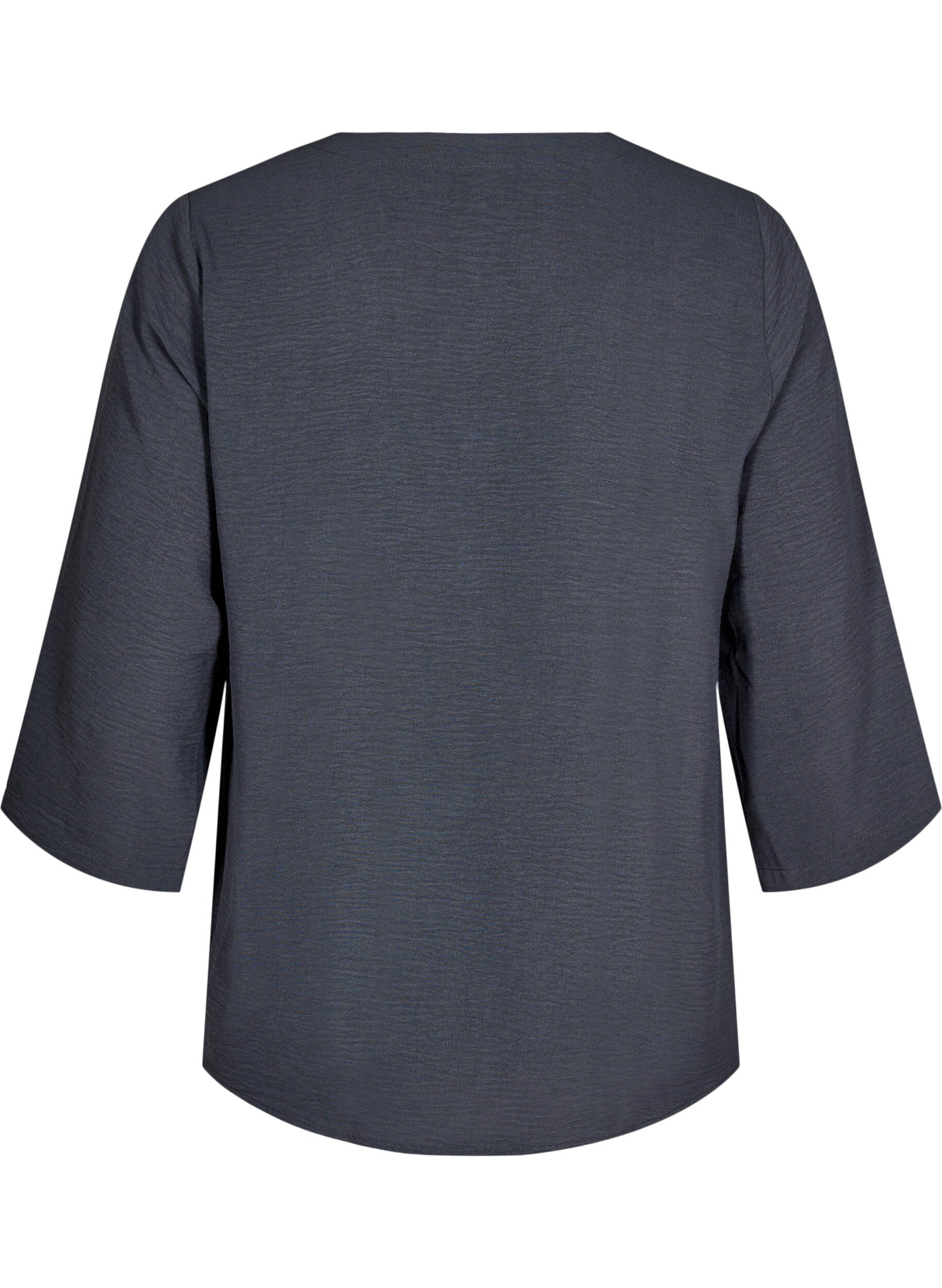 Zizzifashion FLASH - Blouse with 3/4 sleeves, Dark Grey, Packshot image number 1