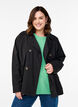 Short trench coat with pockets, Black, Model image number 0