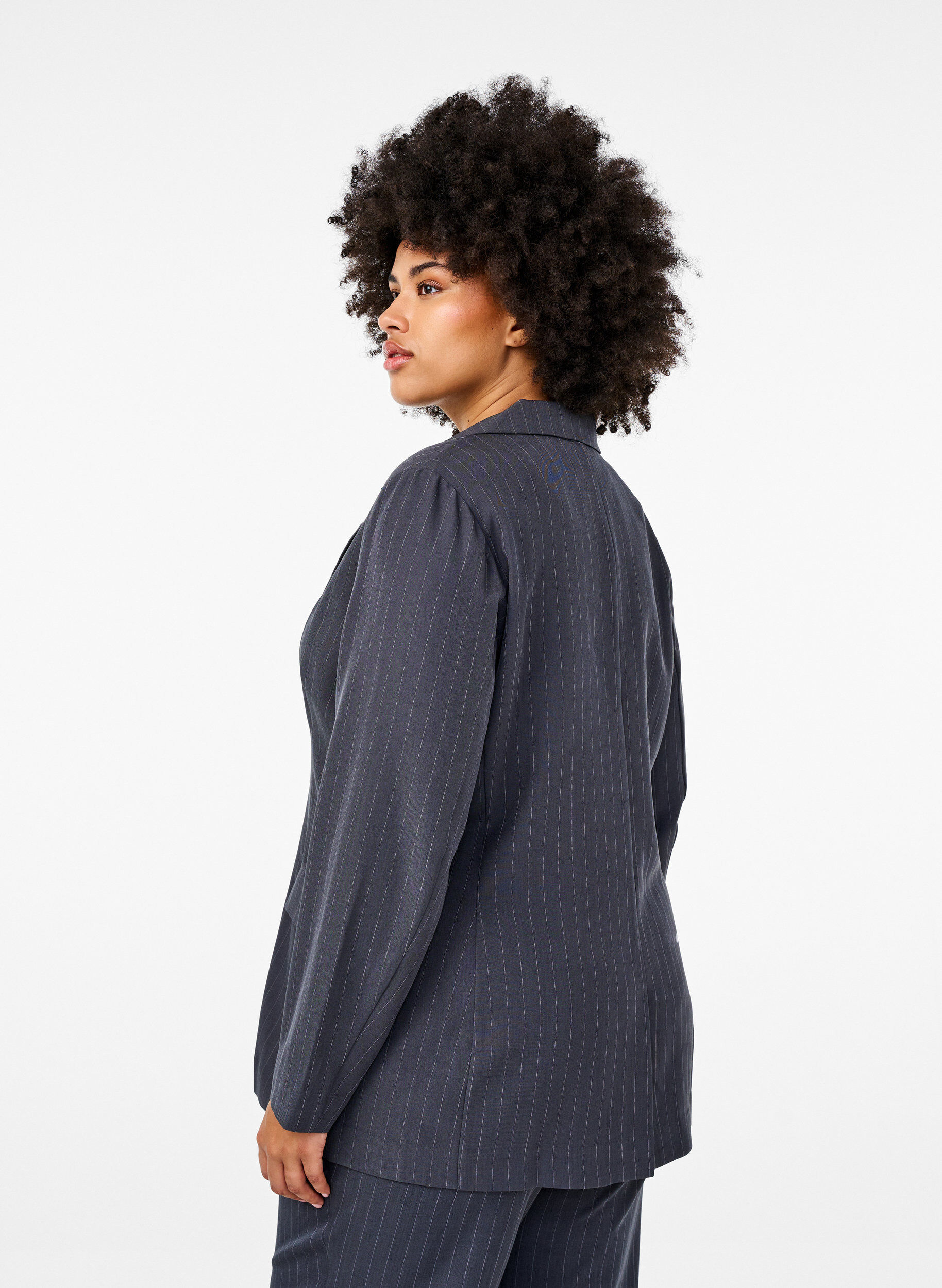 Zizzifashion FLASH - Blazer with pockets and a slit, Dark Grey, Model image number 2