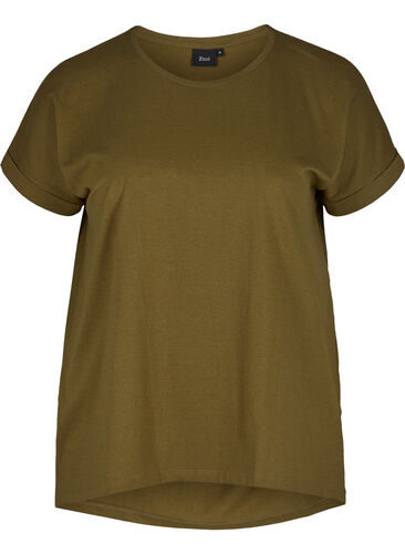Cotton mix t-shirt, Dark Olive Mel., Packshot image number 0