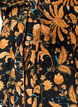 Floral cotton blouse with tie-fastening, Orange, Packshot image number 3