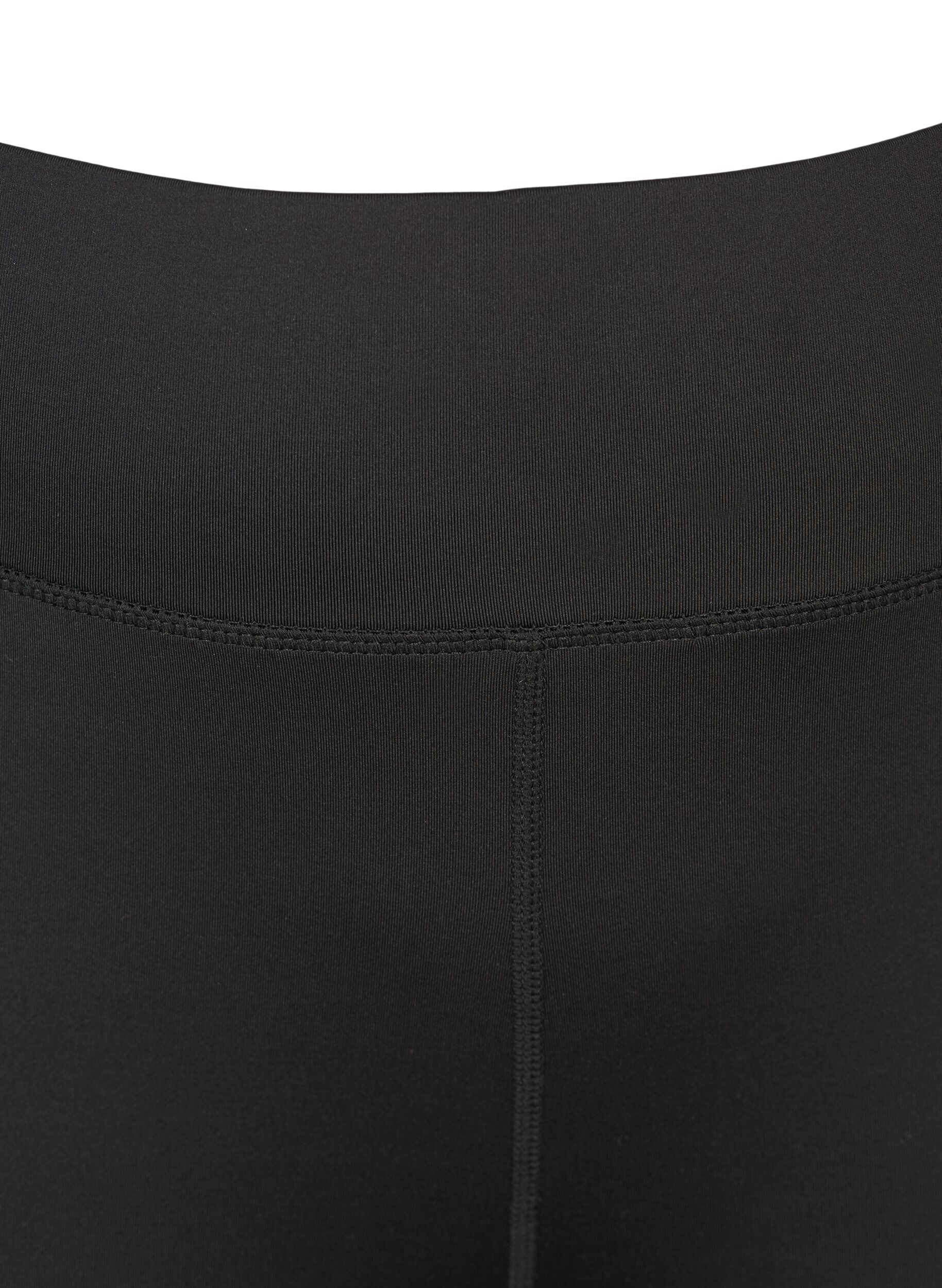 Zizzifashion Cropped basic workout leggings, Black, Packshot image number 3