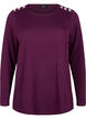 Blouse with decorative buttons, Purple, Packshot image number 0