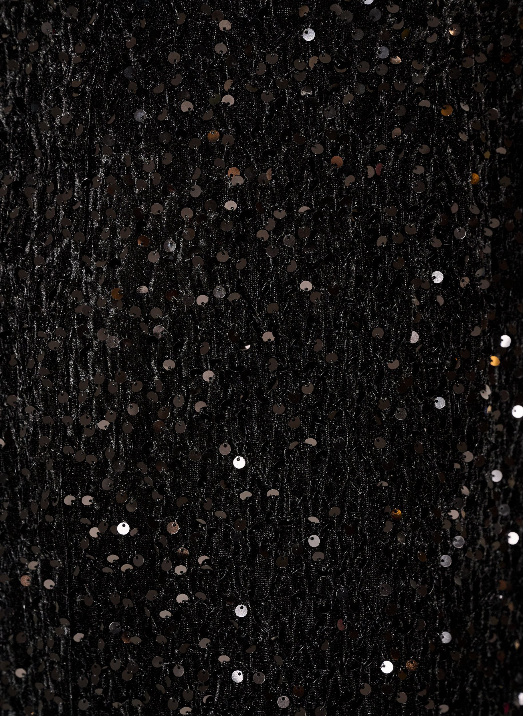ZizzifashionMidi skirt with sequins and slits, Black, Packshot image number 2