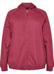 Hoodie with zipper and back print, Red, Packshot image number 0