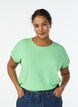Short-sleeved t-shirt in a cotton blend, Green, Model image number 0
