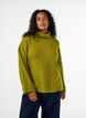 Knitted top with turtleneck, Green, Model image number 0