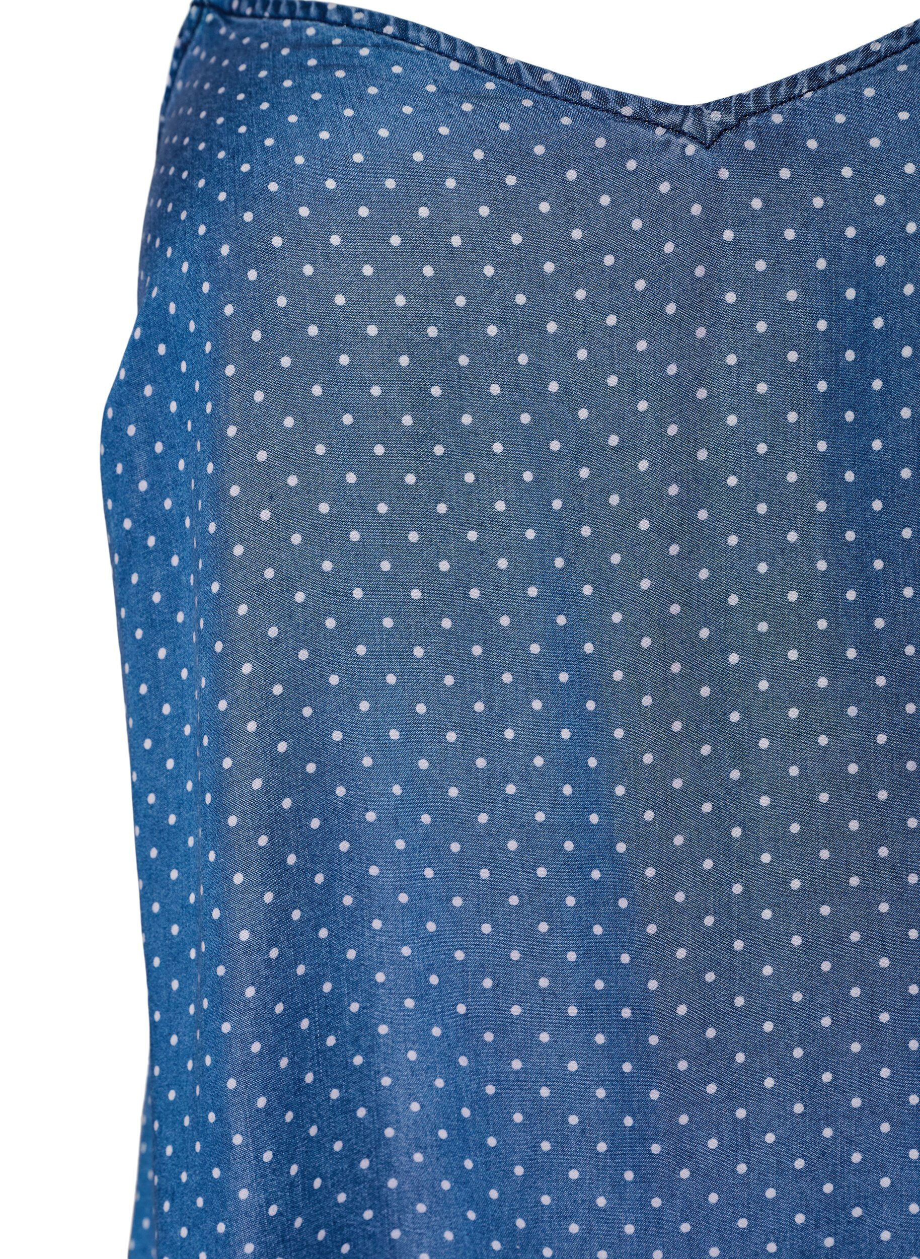 Zizzifashion Knee-length strap dress in TENCEL&trade; Lyocell with a denim look, Blue, Packshot image number 2