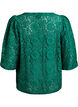 Lace blouse with 3/4 sleeves and bows on the front, Green, Packshot image number 1