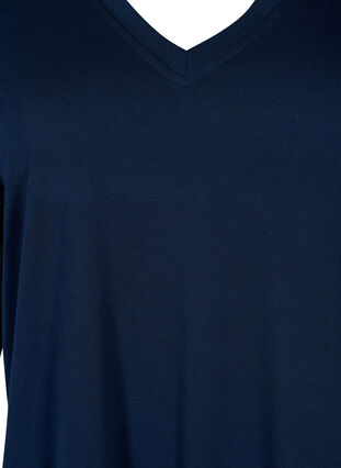 T-shirt with lace sleeves, Navy Blazer, Packshot image number 2