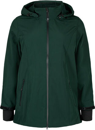 Short softshell jacket with detachable hood, Scarab, Packshot image number 0