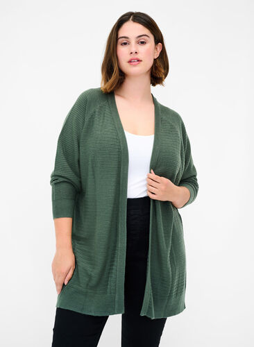 Textured knitted cardigan, Urban Chic, Model image number 0