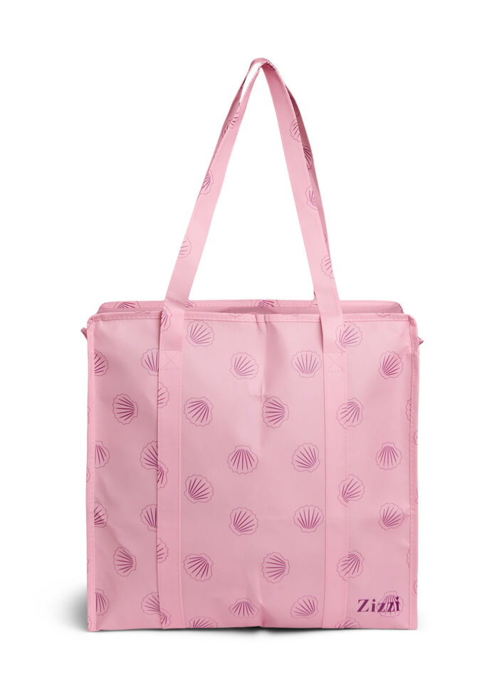 Shopping bag with zipper, Pink, Packshot image number 1
